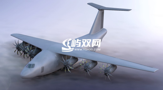 A 480 L大飞机造型3D图纸 STEP格式缩略图